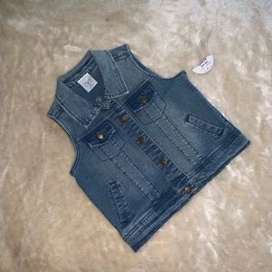 Blue jean girls vest